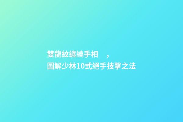 雙龍紋纏繞手相，圖解少林10式絕手技擊之法-第1張-觀點-玄機派